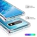 Hocase Galaxy S10 Case, Clear Hard Plastic Back Cover+Shockproof TPU Rubber Bumper Corners Hybrid Slim Protective Case for Samsung Galaxy S10 (SM-G973U) 6.1-inch 2019 - Rose Gold