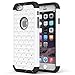 iPhone 6 Plus Case, Pasonomi® Hybrid Stud Rhinestone Bling Armor Defender Case Cover for Apple iPhone 6 Plus 5.5 inch with Dazzling Diamond (White)