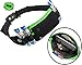 Finish It! Gear – Three Pocket Running Gear Bag, Holds All Large Cell Phones, Black, Green Trim