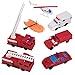 SCS Direct Fireman Action Toy Figures - Firefighter Toys Figurines - 100 Pieces, 17 Unique Sculpts- includes Firemen, Firetrucks, Ambulances, and More