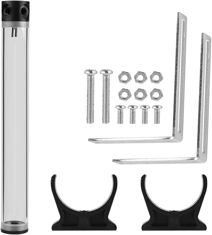 400mm*50mm Computer Water Cooling Tank,Cylinder Water Liquid Cooling Reservoir,G1/4 Acrylic Computer DIY Water Pump,Faster Heat Dissipation and Good Heat Resistance