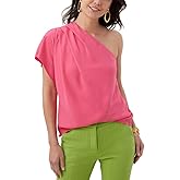 Trina Turk Womens One Shoulder BlouseBlouse