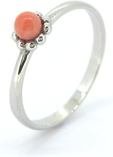 Amazon リング 花 サンゴ シルバー 8号 ジュエリー アクセサリー 指輪 Ring レディース ギフト プレゼント 誕生日 記念日 クリスマス バレンタイン ホワイトデー リング 通販