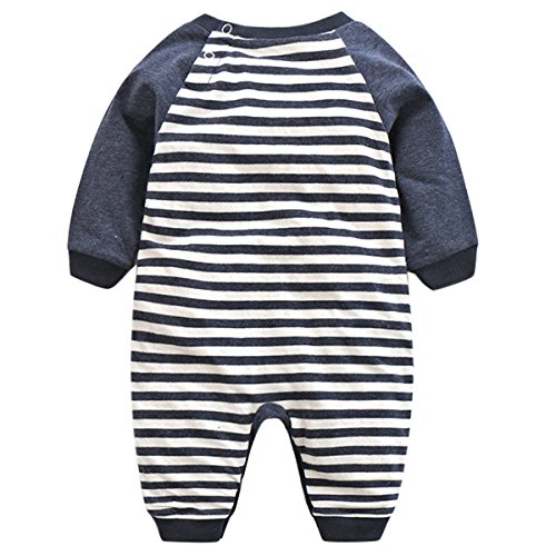 Bebone Baby Boy Striped Patchwork Romper - Image 2