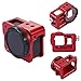 PULUZ Housing Shell Case CNC Aluminum Alloy Protective Cage with Insurance Frame & 52mm UV Lens for Hero(2018)/ 7 Black HERO6/ 5 New Hero (Red)