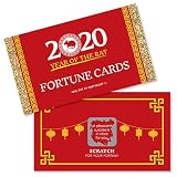 Big Dot of Happiness Chinese New Year - 2020 Year of the Rat Party Scratch Off Fortune Cards - 22 Count