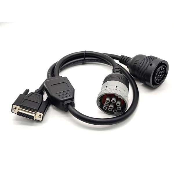 GXMRHWY DB15 FEMALE TO CAT 9-PIN MALE AND 14-PIN FEMALE J1939 Y CABLE TRUCK DIAGNOSTIC TOOL 70CM
