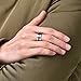 King Will CLASSIC 8mm Silver Tungsten Carbide Ring Black Epoxy Wedding Band Comfort Fit