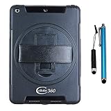 Cellular360 Drop Proof Case for iPad 6th Gen, iPad 5th Gen, iPad 9.7 (iPad 6 & iPad 5), Handy Case with a 360 Degree Rotatable Kickstand and Handle (Black)