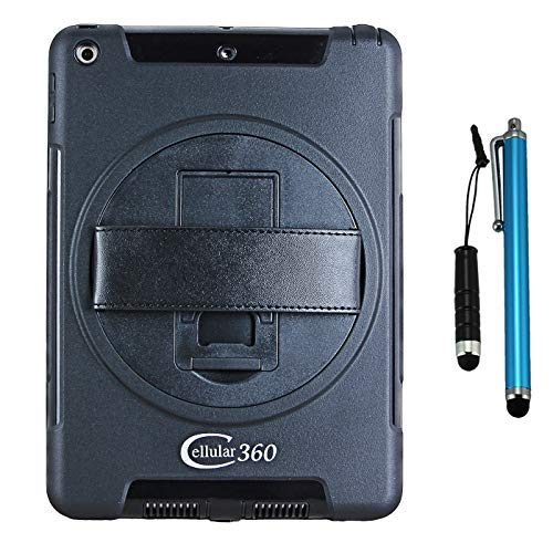 Cellular360 Drop Proof Case for iPad 6th Gen, iPad 5th Gen, iPad 9.7 (iPad 6 & iPad 5), Handy Case with a 360 Degree Rotatable Kickstand and Handle (Black)
