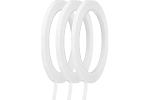 MECCANIXITY Whiteboard Tape 3/16" / 5mm Self Adhesive Graphic Chart Line Tape 72 Yard Grid Marking Stickers for Pinstripe Dry Erase Board Scrapbooking DIY Art Crafts, White, Pack of 3