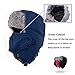 ayamaya Winter Trapper Hat with Face Cover/Ear Flap/Chin Strap/Faux Fur, Ushanka Russian Style Windproof Cover Trooper Hat for Men/Women (Blue, Adult (21-24 INES))