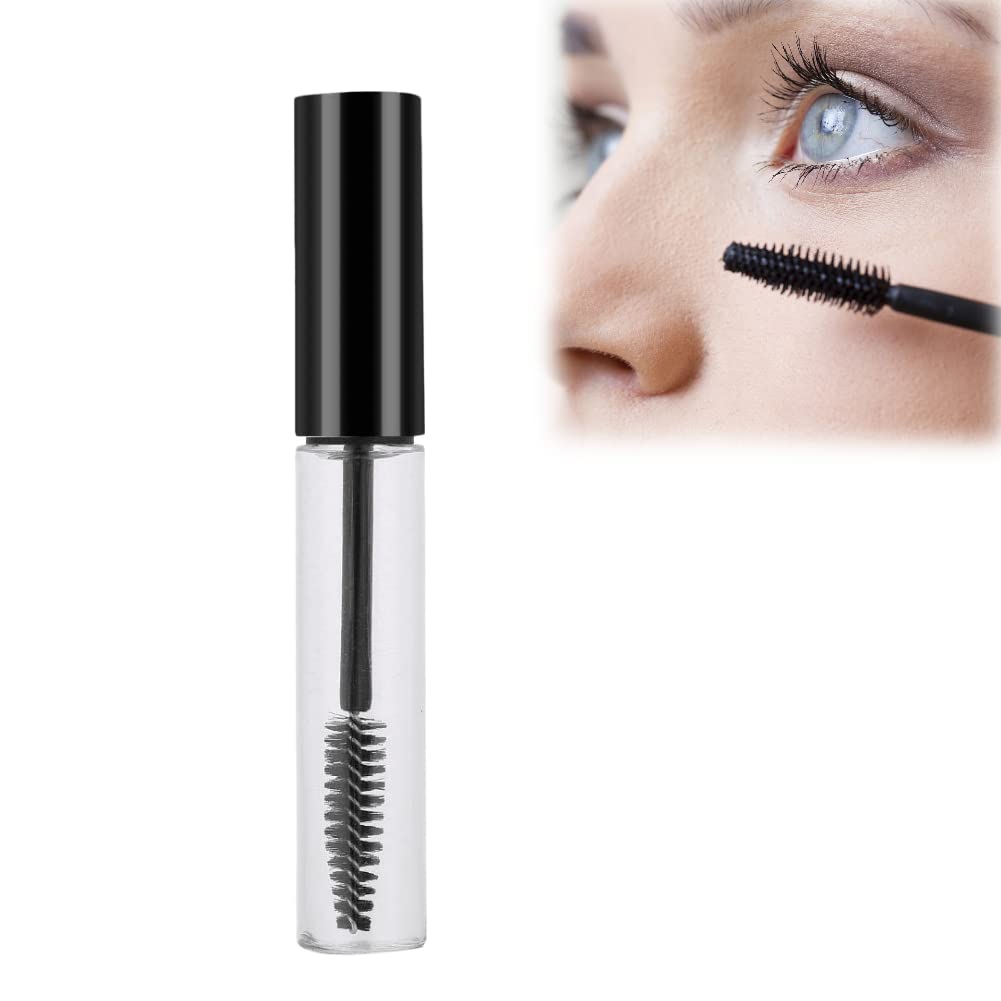 TMISHION 10ml Reusable Refillable Mascara Container Eyelash Wand Bottle for Professional Makeup Artists Black Tool