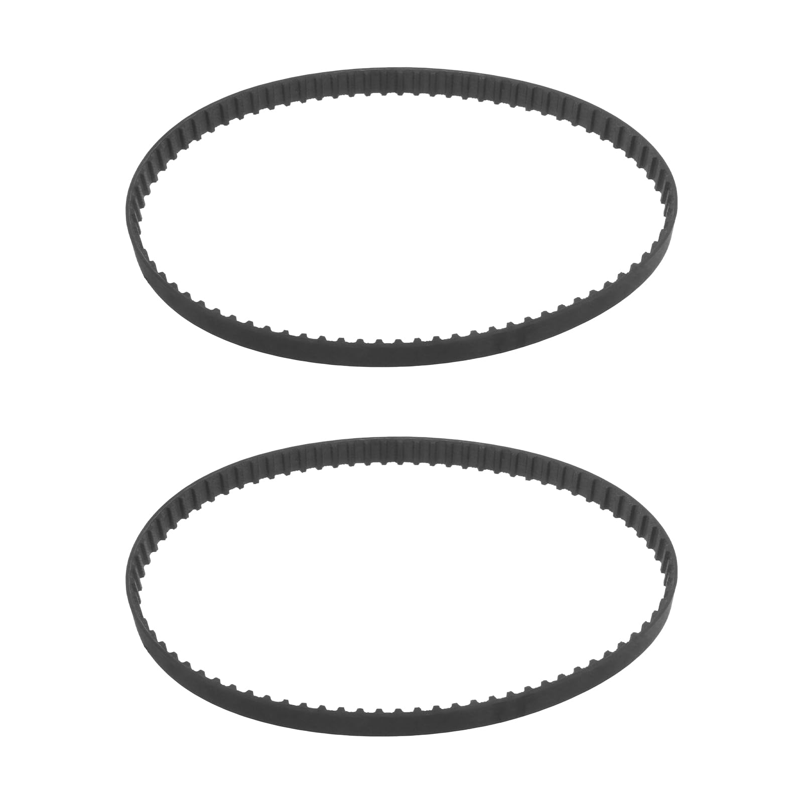 VGOL 2pcs 160XL 037 Timing Belt 80 Teeth 10mm Width Rubber Geared Cogged Belt Industrial Toothed Drive Belt 406mm Mechanical Replacement Belts Black