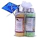 Green Tea & Frangipani Bath Salt Gift Set, Ideal for Sore Muscles, Detox, Relax & Stress Reliever, Small 2pc 3.8 Oz Each, by Bali Soap