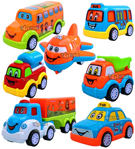 Toyshine Plastic Friction Powered Automobile Car Transportation Vehicle for Kids (Multicolour) – Pack of 7 Toy Review India (Iknoor World )