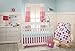 Little Bedding by NoJo Tickled Secure Me Crib Liner, Aqua/Pink