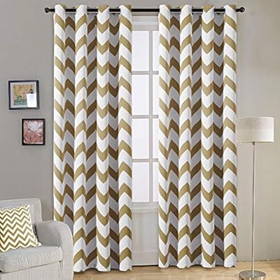 Amazon Com Flamingo P Chevron Printed Blackout Curtains For