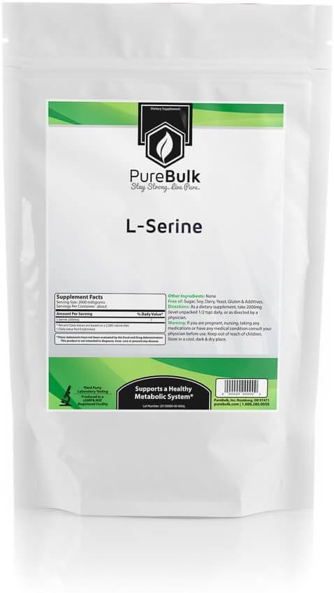 PureBulk L-Serine Container:Bag Size:500g Powder