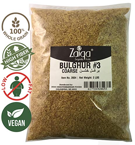 Bulgur Wheat #3 | Easy to Prepare, Delicious to Taste, 100% Whole Wheat Goodness | Good for Nutritious Quick Side Dishes, Pilafs & Soups | Also a Rice Alternative - 2 LBS (No. 3 - Coarse Grain)