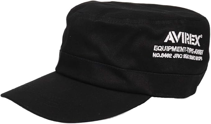 Amazon アビレックス ワークキャップ メンズ 帽子 Avirex アヴィレックス ミリタリーキャップ ブラック 黒 キャップ 通販