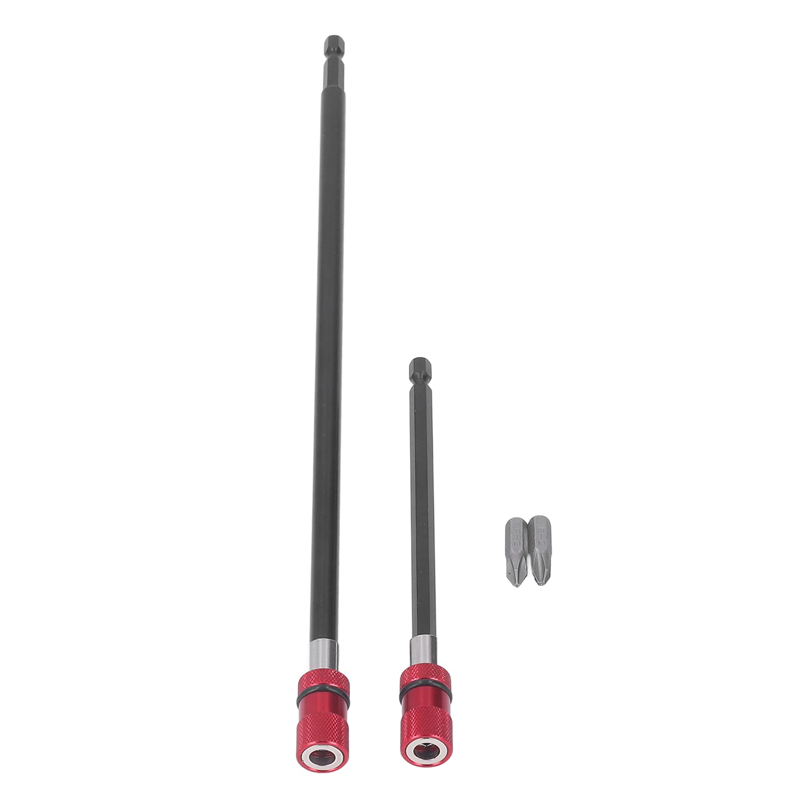 1/4 Hex Extension, Magnetic Extension Stable Tight Connection Quick Release Bit Extension Set with 150mm,300mm Extension Rod, Hex Shank Drill Bits