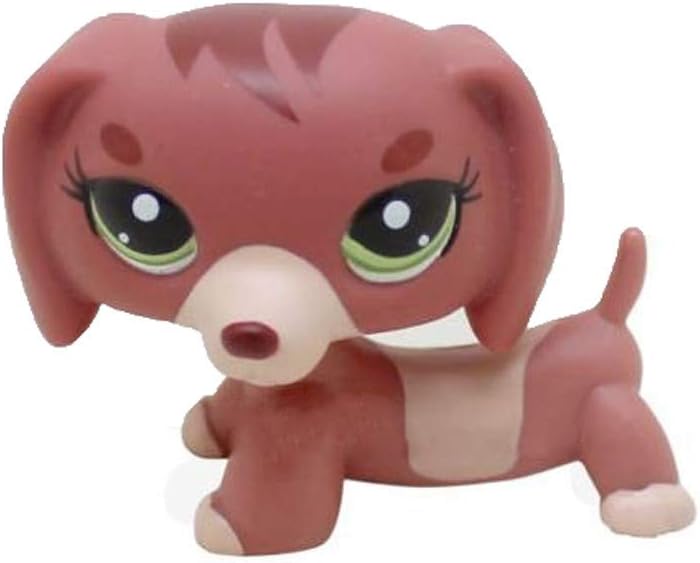 Meidexian888 Rare Littlest Pet Shop, Cartoon Cream Tan Brown Heart Face Short Hair Cat