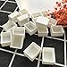 48pcs Empty Half Pans Kits with Magnets - White Plastic Half Pan Fit for Watercolor Oils Or Acrylics Palette Travel Tins Paint Case Customizing Your Own Palette Mifuner