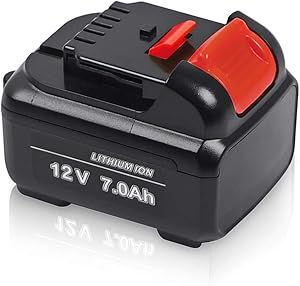Jialitt 12V 7.0Ah Replacement Battery for Dewalt 12V Cordless Power Tools Lithium-Ion Battery DCB120 DCB121 DCB123 DCB127 DCB127-2