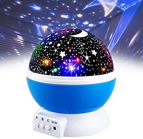 Toys for 2-10 Year Old Boys, DIMY Starry Night Light Projector 360 Degree Rotation Toys for 2-10 Year Old Girls Gifts Age 2-10 Toys for Babies Toddlers Blue DMUSNL01