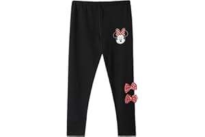 The Souled Store Disney Minnie Mouse Girls Cotton Slip On Leggings Black
