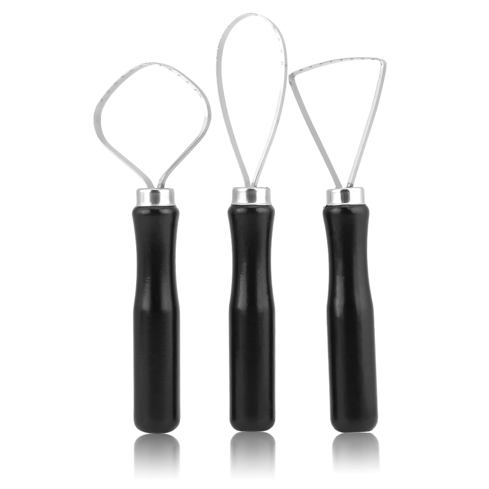 Pottery Clay Sculpture Big Loop Tool(3pcs),Steel Flat Wire,for Carving Model Tools of Clay Sculpture