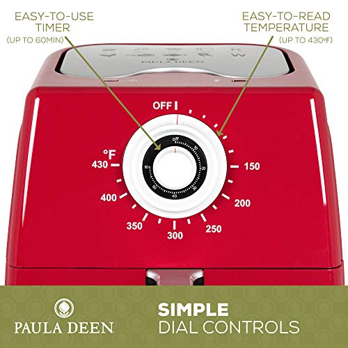 Paula Deen 8.5QT (1700 Watt) Large Air Fryer, Rapid Air Circulation System, Square Single Basket