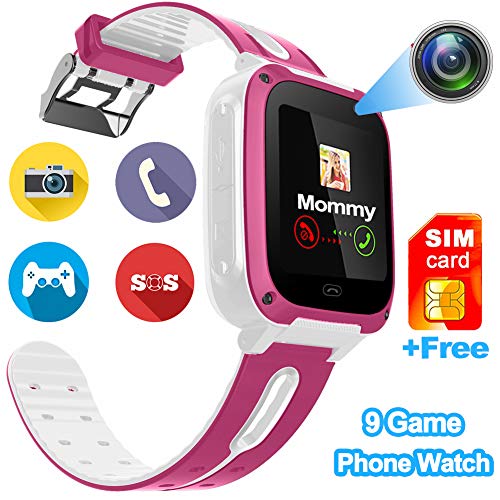 Woqoo Kids Smart Watch Phone- Free SIM Card [Speedtalk] Smartwatches for Boys Girls with 9 Game Mobile Phone SOS Camera Sport Outdoor Children Digtal Wrist Watch Back to School Gift - Thumbnail 7