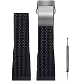 Cirtrar 24mm Rubber Silicone Watch Band Strap Compatible with Breitling Avenger Watch