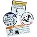 Funny Warning Sticker Decals Pack Waterproof Vinyl Great Gift for Fathers, Mechanic, Contractor, Guys Men Add a Laugh to Tools, Toolbox, Hard Hat, Shop, Garage, Decal Sticker Set of 4