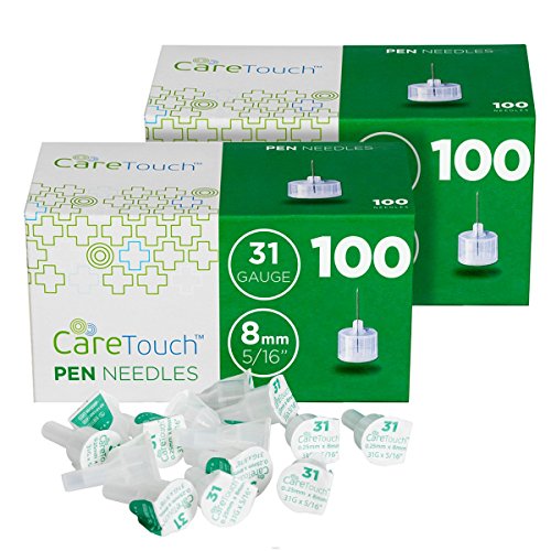 Care Touch Insulin Pen Needles 31 Gauge, 5/16 Inches, 8mm - 200 (2x100) Pen Needles