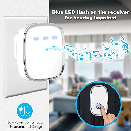 Anko Wireless Doorbell, Plug and Play Waterproof Door Bell Kit, 1000