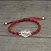 MIZZE Made for Luck Men's Red String Bracelet with Sterling Silver Coin Protection Charm Adjustable - Waterproof 7.5