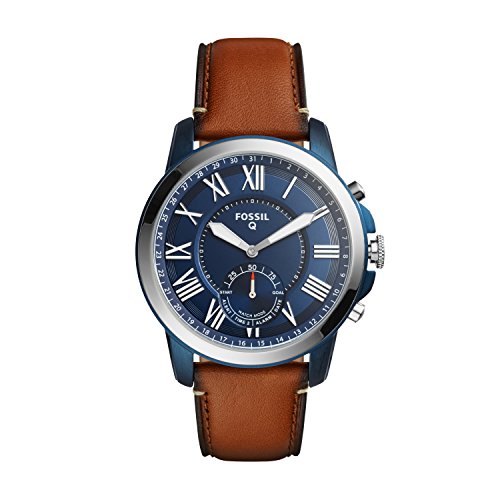 Fossil hybrid smartwatch - q grant leather, brown ftw1147