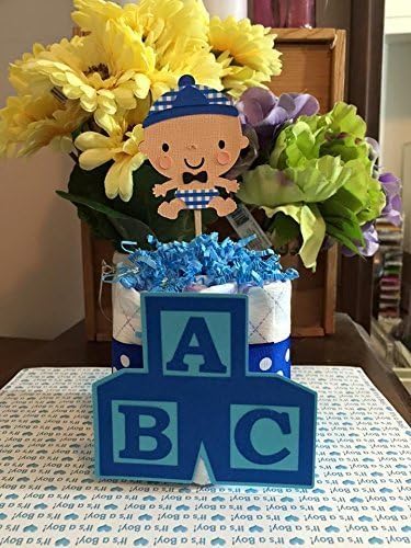 Bow tie hipster Baby Boy Mini Diaper Cake Center piece set of 3 Diaper Cakes