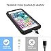 iPhone 7 Waterproof Case, FitTek IP68 Certificated (10ft/3m) Underwater, DustProof, SnowProof, Shockproof Case with Touched Transparent Screen Protector Protective Cover for iPhone 7 - 4.7inch(Black)