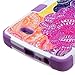 NageBee LG G3 Case, Defender Dual Layer Shockproof Hybrid Cover Case -Rainbow Purple