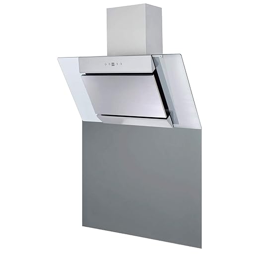Large Appliances SIA AGL61SS 60cm Angled Glass & Stainless Steel Chimney Cooker Hood Extractor