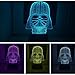 Padaday 3D Bulbing Star War Star War Darth Vader 3D Optical Illusion Desk Table Light Lamp