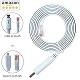 Asunflower 12 Ft FTDI USB to RJ45 for Cisco Router Console Cable - RS232