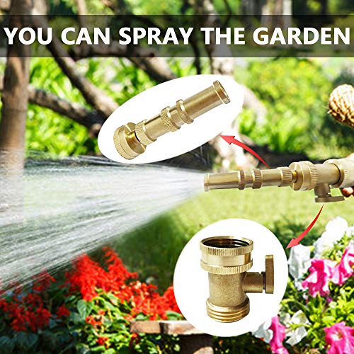 HQMPC Heavy Duty Brass Shut Off Valve Garden Hose On Off Valve Brass