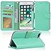 Arae Case for iPhone 7 Plus/iPhone 8 Plus, Premium PU Leather Wallet Case with Kickstand and Flip Cover for iPhone 7 Plus (2016) / iPhone 8 Plus (2017) 5.5 inch - Green