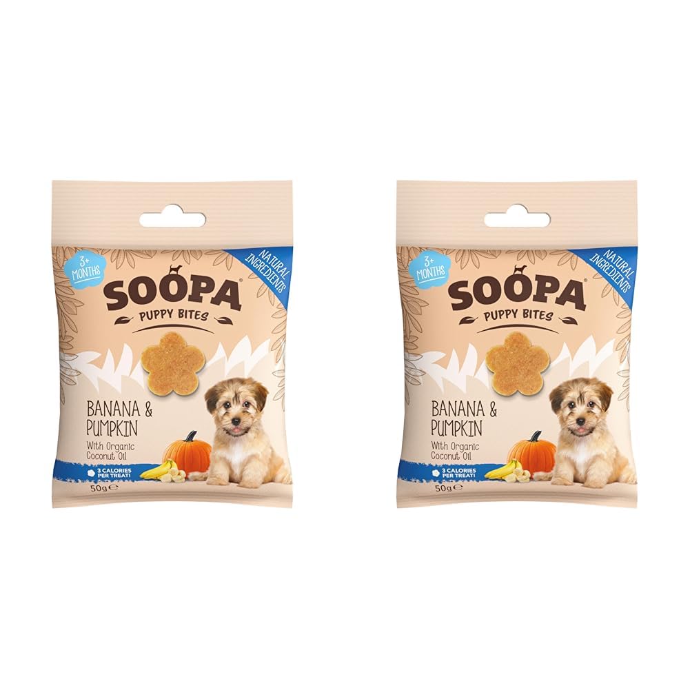 Soopa Banana & Pumpkin Puppy Healthy Bites 50gm (Pack of 2)