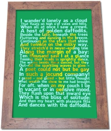 Daffodils Poem Poster Wood Effect Frame Amazon Co Uk Kitchen Home